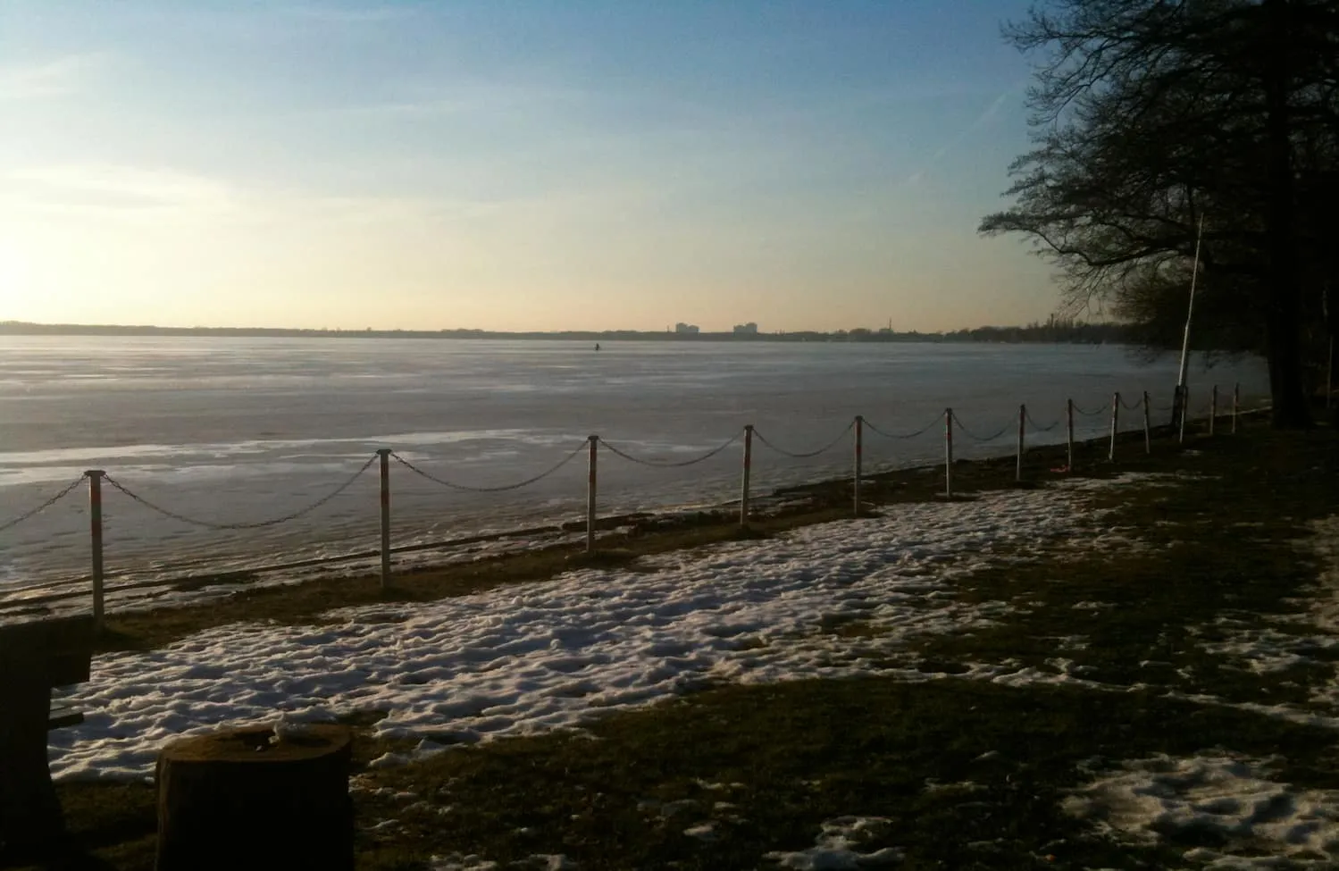 Im Winter ins Strandbad Müggelsee